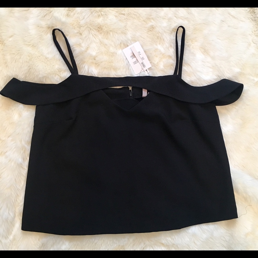ASOS Women’s Black Cold Shoulder Top